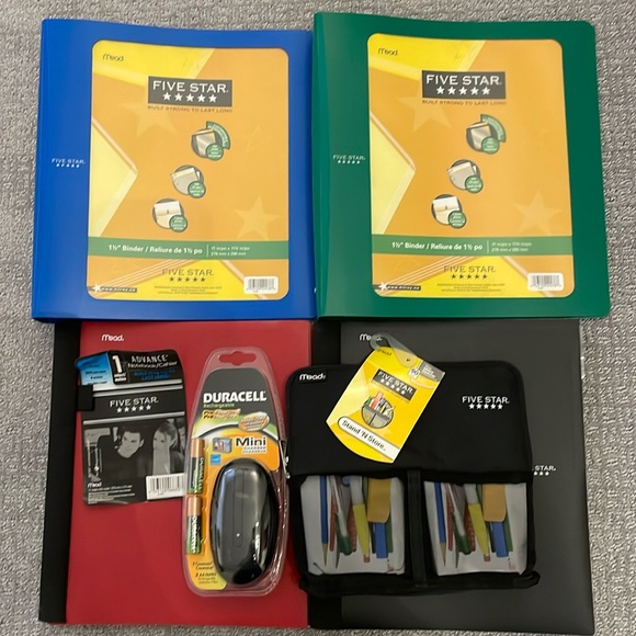New Mead Five Star Back To School Supplies-Lot of 6 Items - Picture 1 of 13
